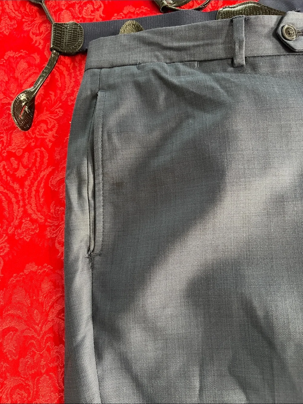 Tommy Hilfiger Blue Wool Two-Piece Suit Men's Approx 42R 34x29.5 Business Formal
